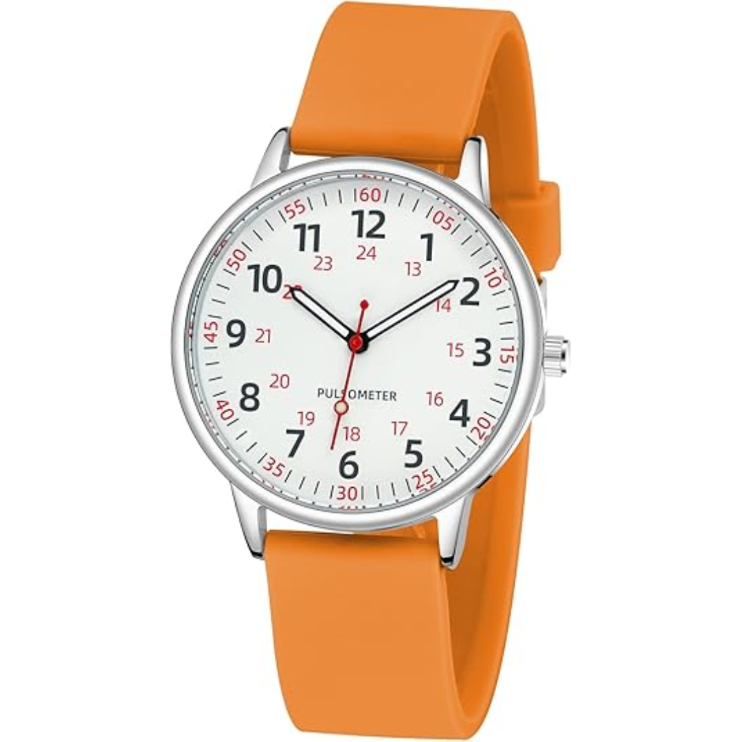 Wasserdichte Analoguhr Für Pflegekräfte Mit Klarem Sekundenzeiger & Silikonarmband 11