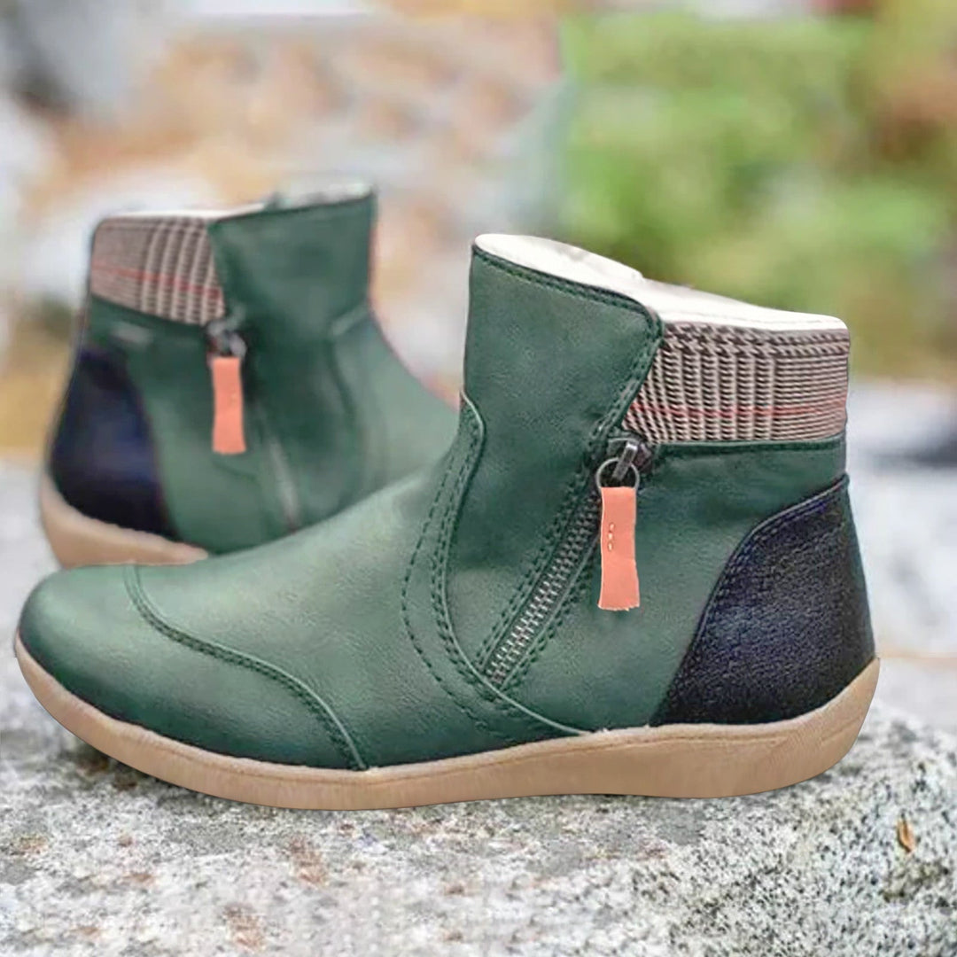 Wasserdichte Orthopädische Damenstiefel Aus Leder – Rutschfeste Sohle, Schwarz 0