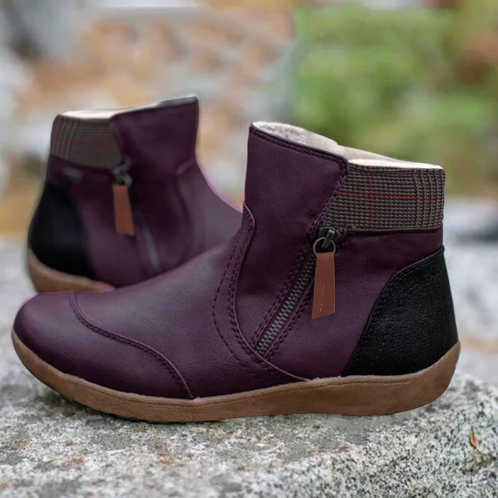 Wasserdichte Orthopädische Damenstiefel Aus Leder – Rutschfeste Sohle, Schwarz 3