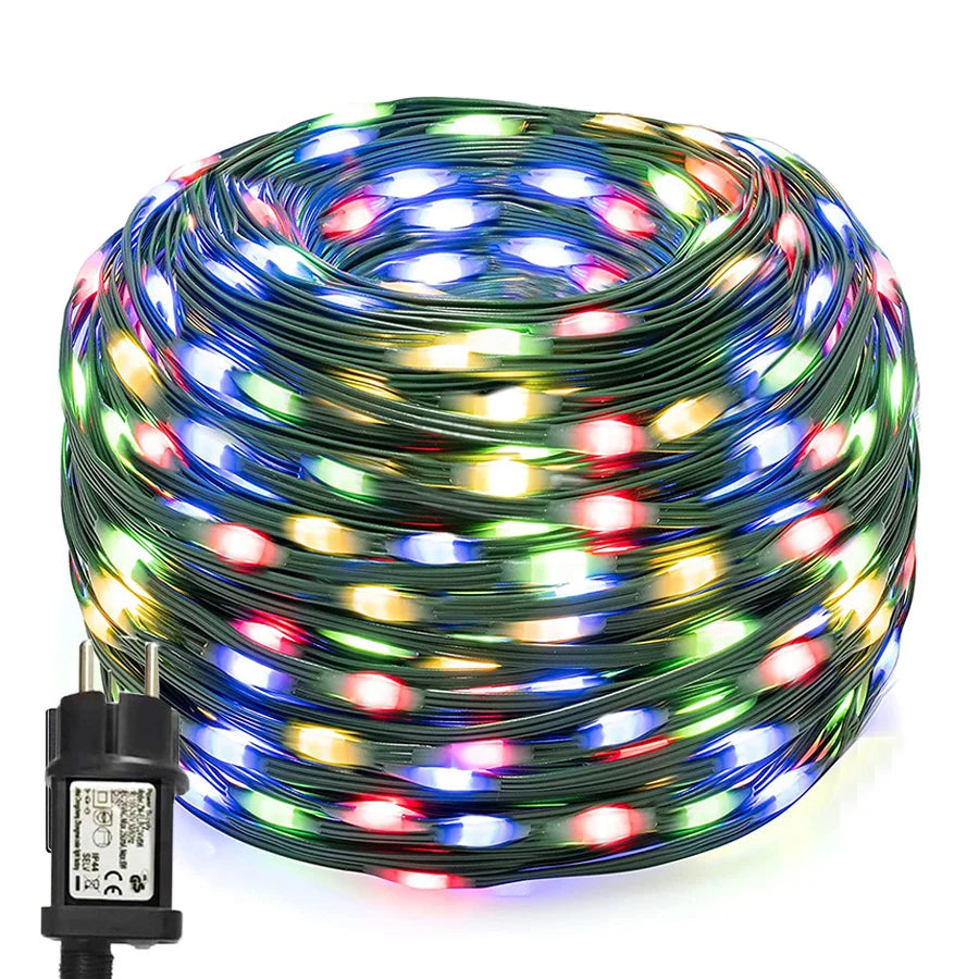 Wasserfeste Außenbeleuchtung mit LED für Garten und Terrasse – 10m, 20m, 50m, 100m in Warmweiß oder Multicolor 6