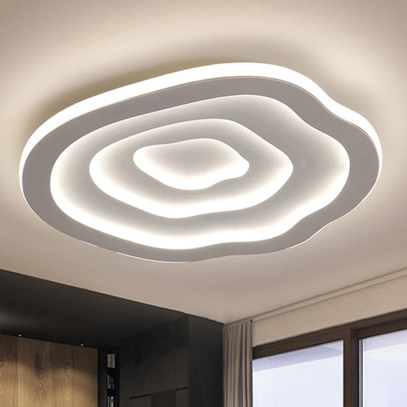 Wellenförmige LED Deckenleuchte aus Acryl – Warm- und Weißlicht für modernes Wohnzimmer Ambiente 0