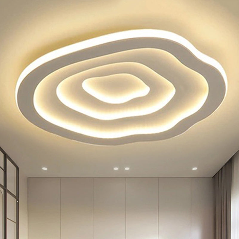 Wellenförmige LED Deckenleuchte aus Acryl – Warm- und Weißlicht für modernes Wohnzimmer Ambiente 2