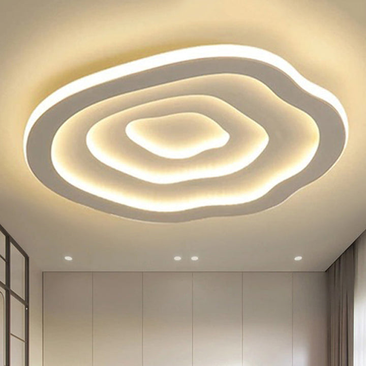Wellenförmige LED Deckenleuchte aus Acryl – Warm- und Weißlicht für modernes Wohnzimmer Ambiente 2