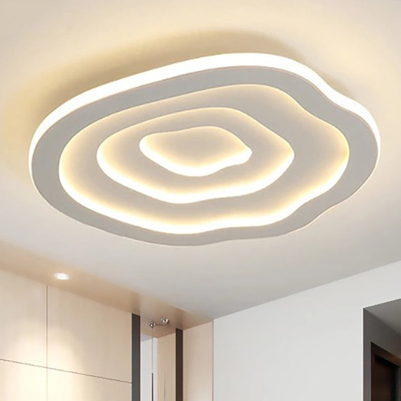 Wellenförmige LED Deckenleuchte aus Acryl – Warm- und Weißlicht für modernes Wohnzimmer Ambiente 4