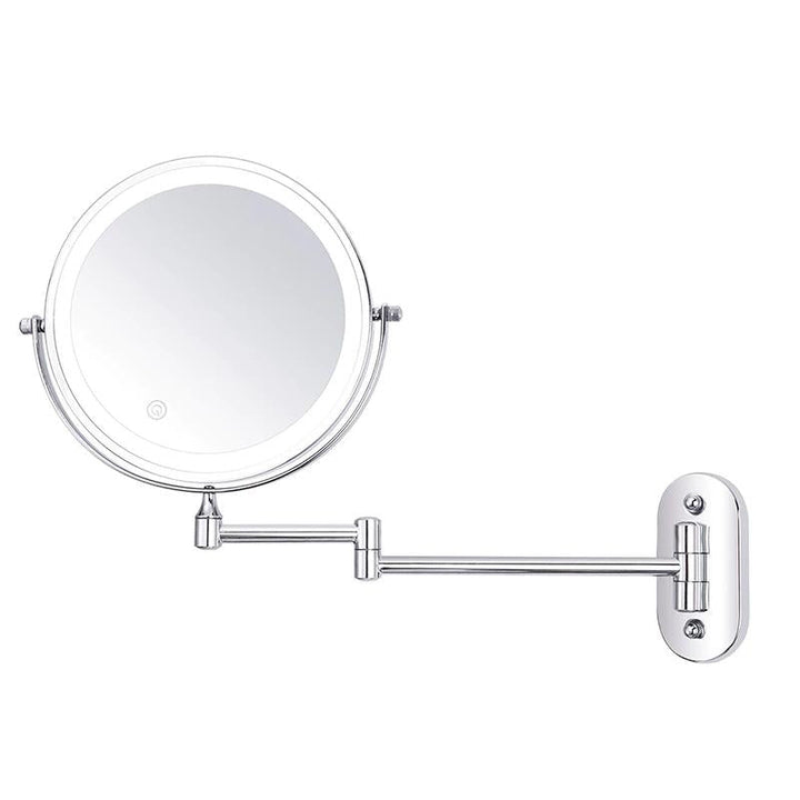 Wiederaufladbarer Schminkspiegel mit LED-Beleuchtung und 10-facher Vergrößerung – 360° Drehbar, Chromfinish, Ideal für Make-up 7