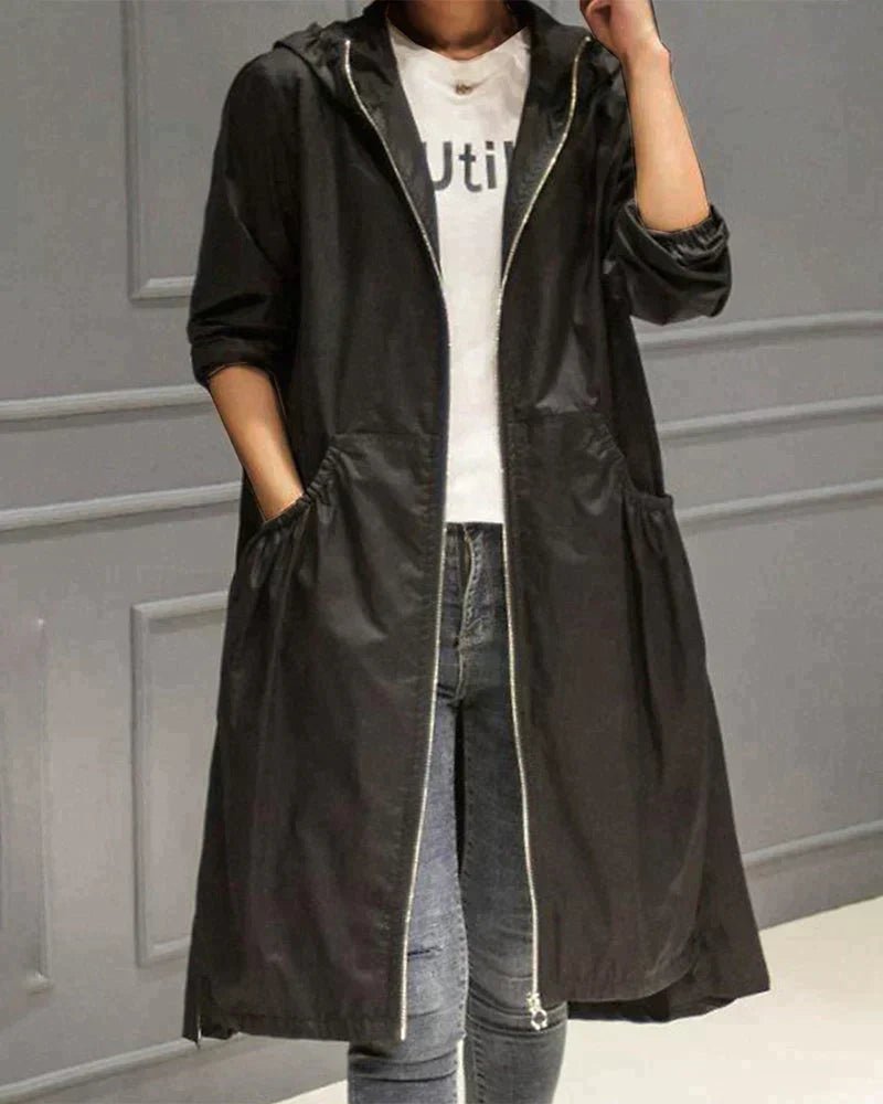 Windbreaker-Jacke Damen – Winddicht, Verstellbare Kapuze, Leicht & Atmungsaktiv 2