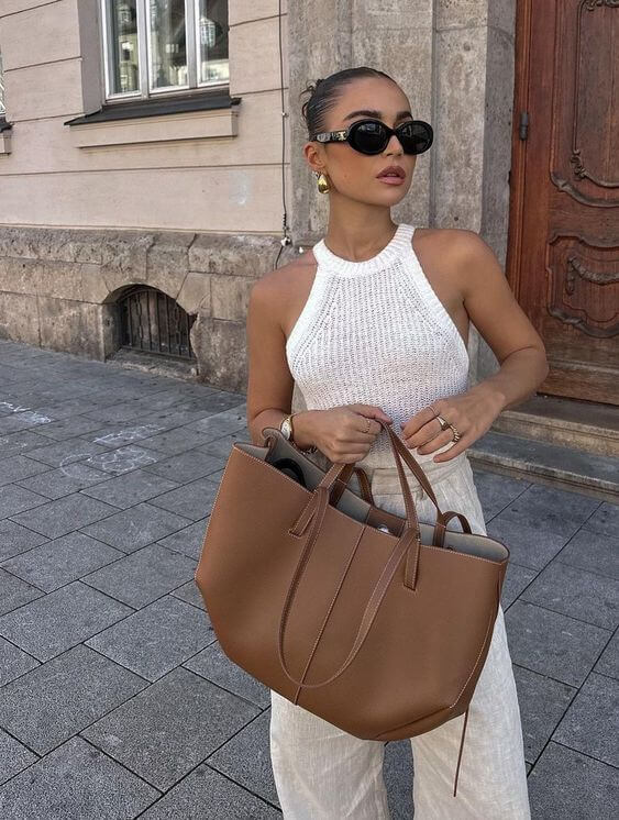 Wolff Vintage Umhängetasche Damen – Geräumige Schultertasche aus Kunstleder mit elegantem Design 1