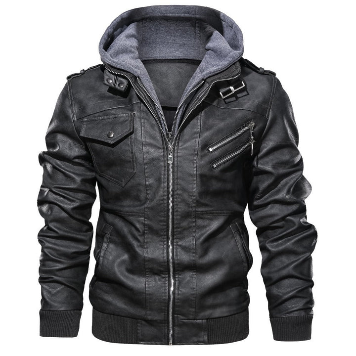Zander Bikerjacke Herren mit Kapuze – Robuste Urban-Optik für Alltag und Freizeit 0