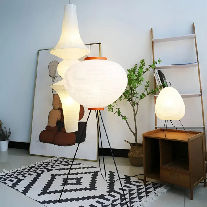 ZenAura – Stehlampe aus Reispapier für eine harmonische Raumgestaltung 2