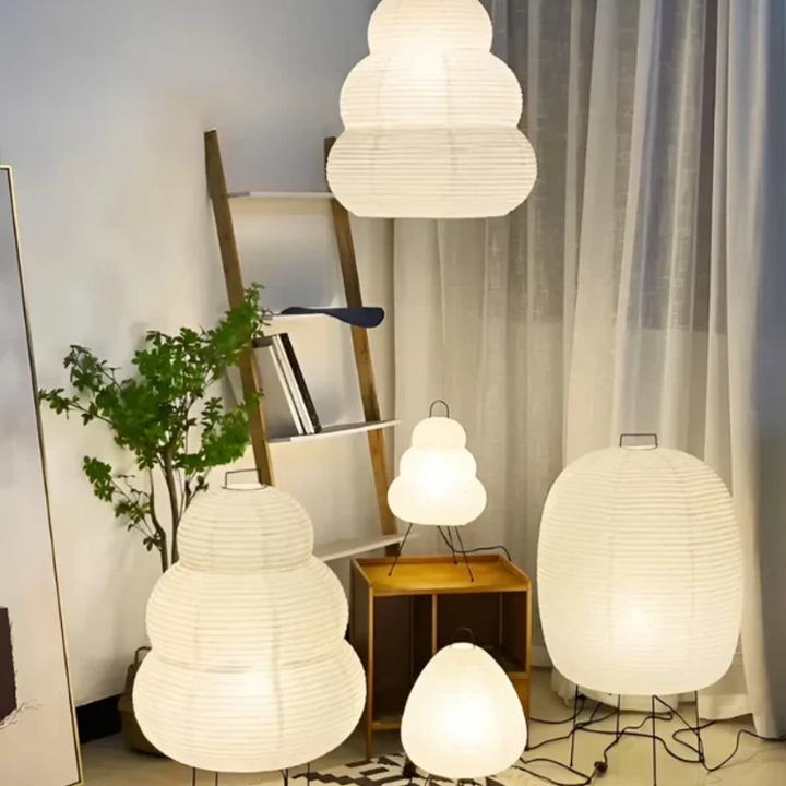 ZenAura – Stehlampe aus Reispapier für eine harmonische Raumgestaltung 4